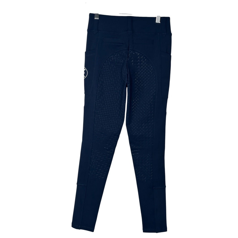 Free Ride Equestrian Breeches Navy Full Seat Grip Pockets Zip XXS Horse Leggings - Picture 4 of 10